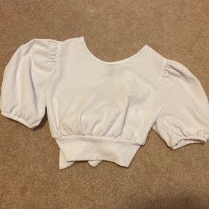 White Blouse with ribbon at the back